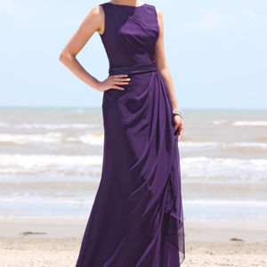 DAVINCI prom bridesmaid formal dress purple NWT 14
